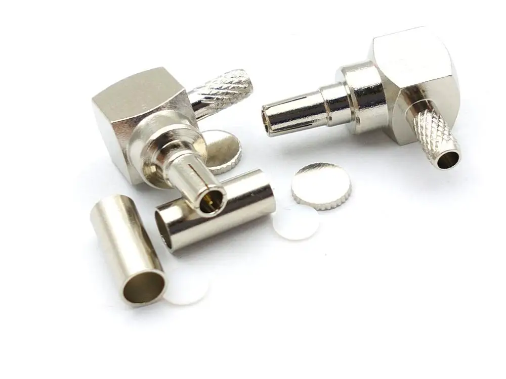 

1000pcs brass CRC9 male right angle crimp for RG174 RG188 RG316 RF Connector