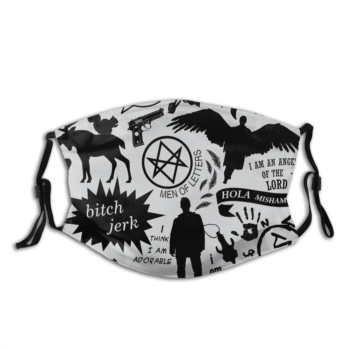

Сверхнатуральные товары WQorld ужас Spn моющаяся модная маска для лица с защитой от ветра и холода с фильтрами защита из полиэстера