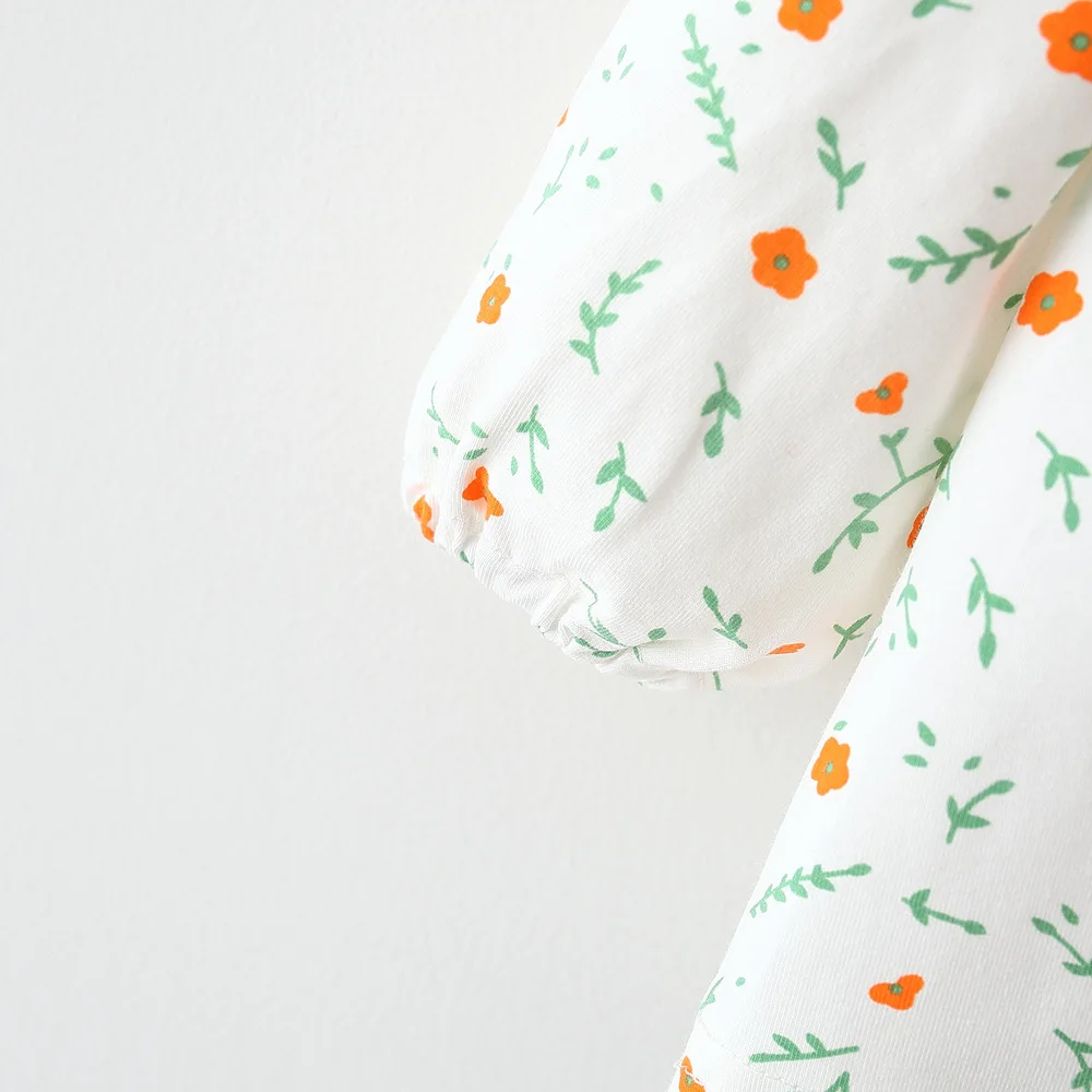 

2021 Autumn Newborn Girl's Baby Clothes Kids Floral Dress Jacket Suit for Baby Clothing Set 1 Year Baby Birthday Outfit Sets