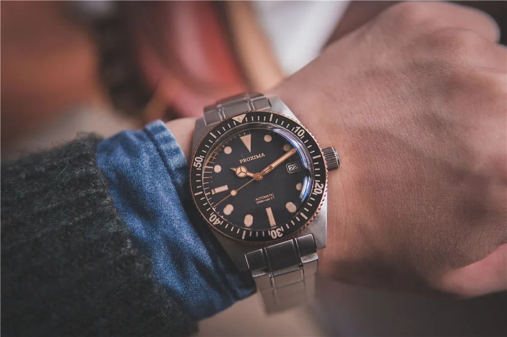 

Proxima Men Vintage Diving Watch Stainless Steel Automatic Watch 6200