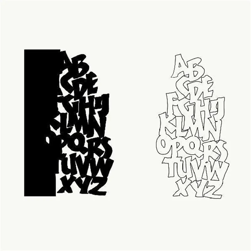 DiyArts письмо фоновое украшение металлические резные штампы Рождественская