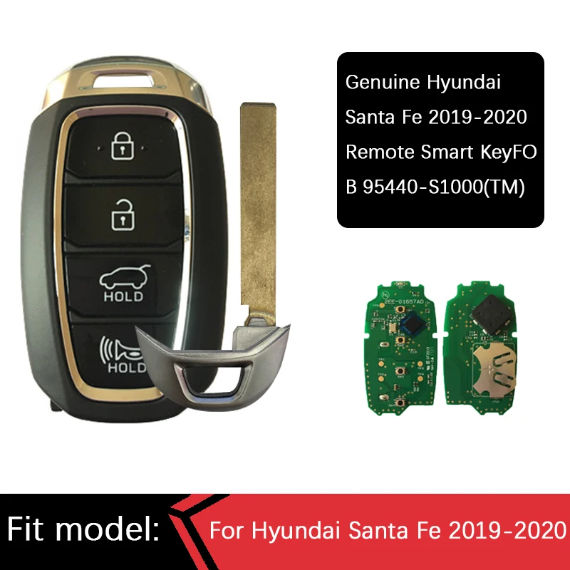 

Оригинальный 4-кнопочный дистанционный смарт-ключ CN020086 Hyundai 433 МГц 95440-S1000(TM)