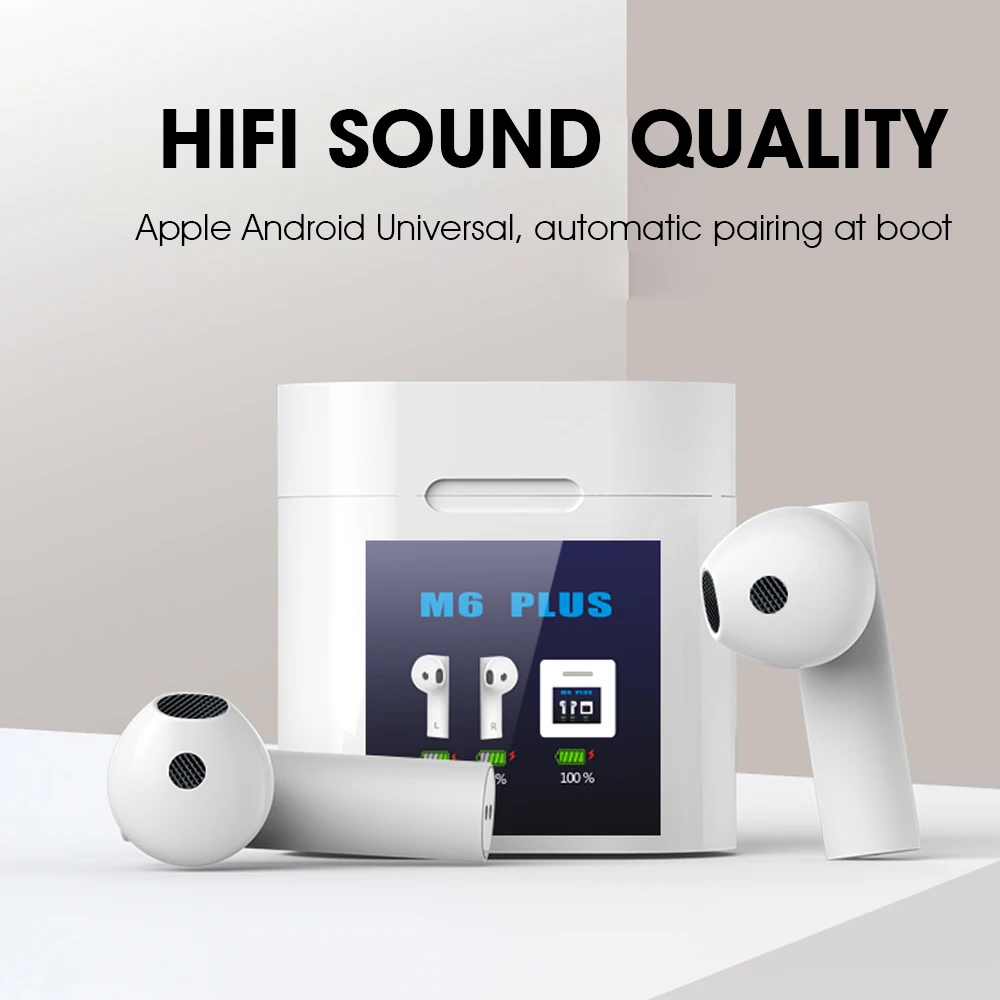 M6Plus TWS Bluetooth 5 0 наушники в режиме реального времени стерео беспроводные с