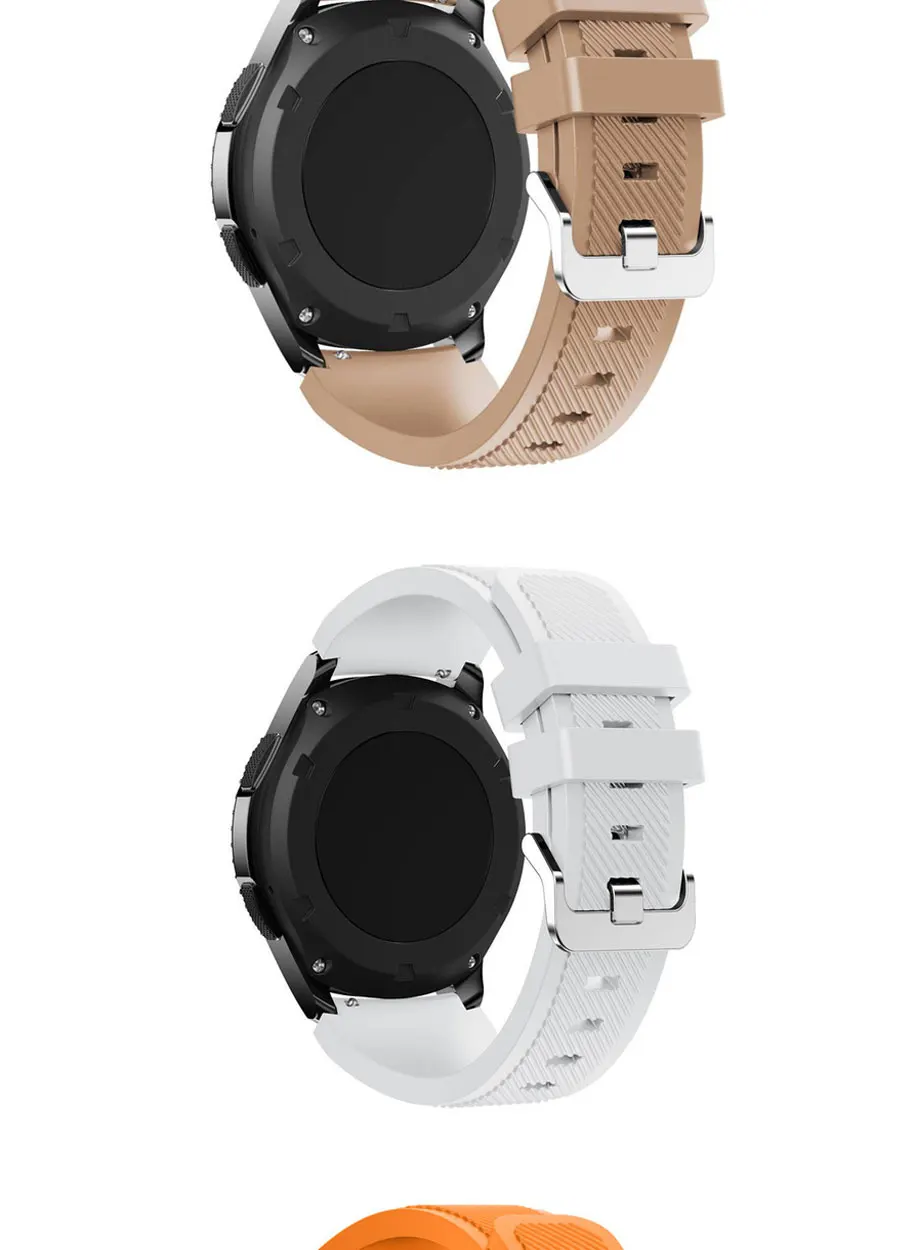 Горячая Распродажа! Классический ремешок s3 Frontier для samsung Galaxy Watch 46 мм ремешок 22 мм силиконовый браслет huawei watch GT ремешок S3 smartwatch