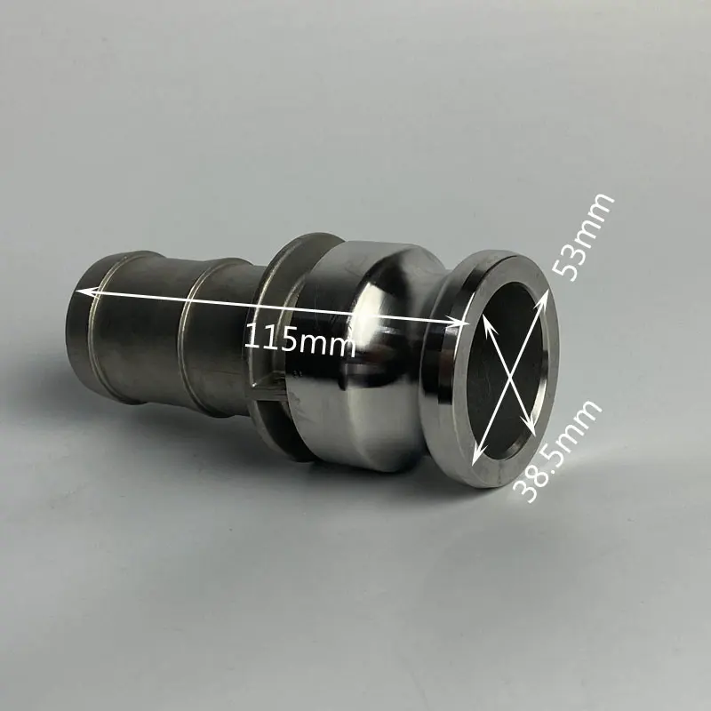 

DN40 1-1/2" 316 304 Stainless TYPE E Homebrew Camlock Adapter Barb Camlock Quick Coupling Disconnect For Hose Pump Fittings