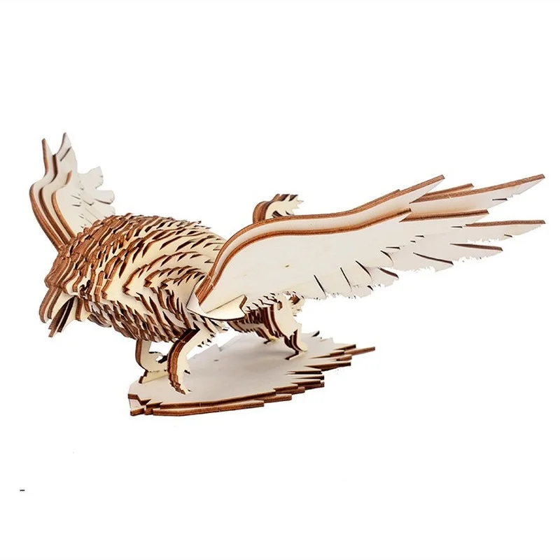 

Creative DIY 3D Wooden Unicorn Griffin Puzzle Mythical Animal Model Educational Appliance Toys Gift for Children Teens Adult