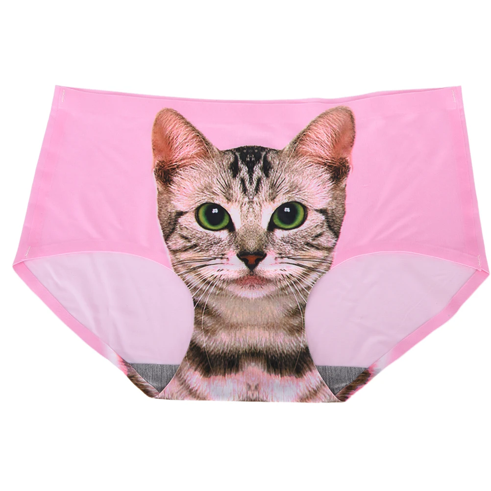 

Sexy Pussycat Slipje 3D Kat Print Ondergoed Kleding Grappige Vrouwelijke Anti Geleegd Vrouwen Korte