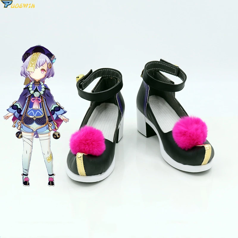 

Genshin Impact Qiqi Cosplay Halloween Carnival Party Shoes Custom Made