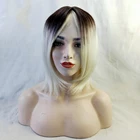 HAIRJOY женский Синтетический прямой парик с короткими серебристыми и серыми волосами из термостойкого волокна