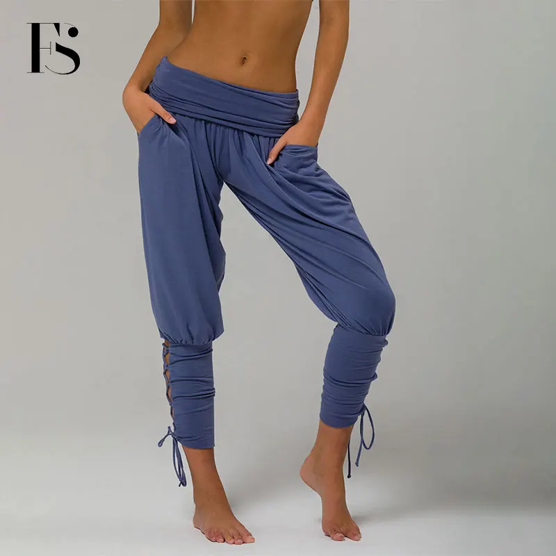 

2020 New Arrival Side Slit Cropped Harem Pants Women Irregular High Waist Bandage Pencil Pants