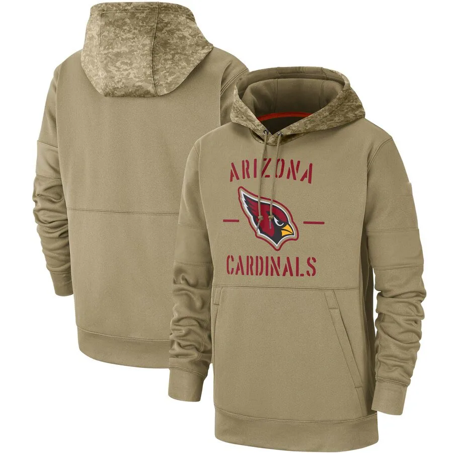

Arizona Salute to Service Cardinals Men Tan Sideline Therma Pullover Hoodie