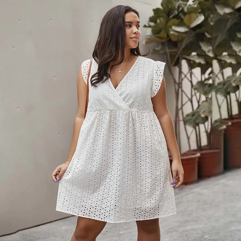 2020 летнее платье большого размера d хлопковое женское белое элегантное вечернее