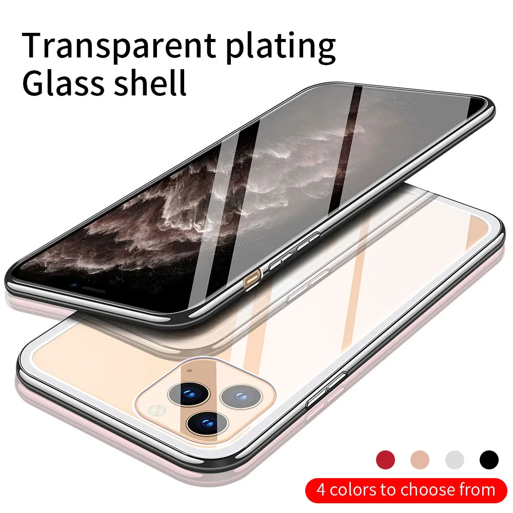 KISSCASE чехол из закаленного стекла для iPhone XS MAX X XR Защитный телефона s 11 Pro Max 7 8 Plus Coque