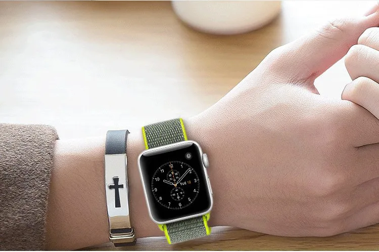 Ремешок для наручных часов Apple Watch 4 5 3/2/1 38 мм 42 мм 62new цветовый нейлоновый из мягкой дышащей ткани сменный ремешок петли для наручных часов iwatch серии 4 40 мм 44 мм
