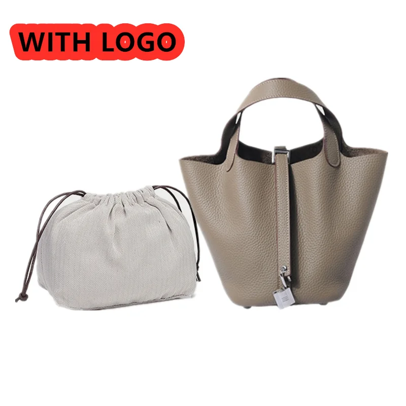 100% Genuine Leather Women Luxury Brand Handbags Highly Reduction Designer Tote Bag Classical Soft Leather Bucket Lychee Pattern