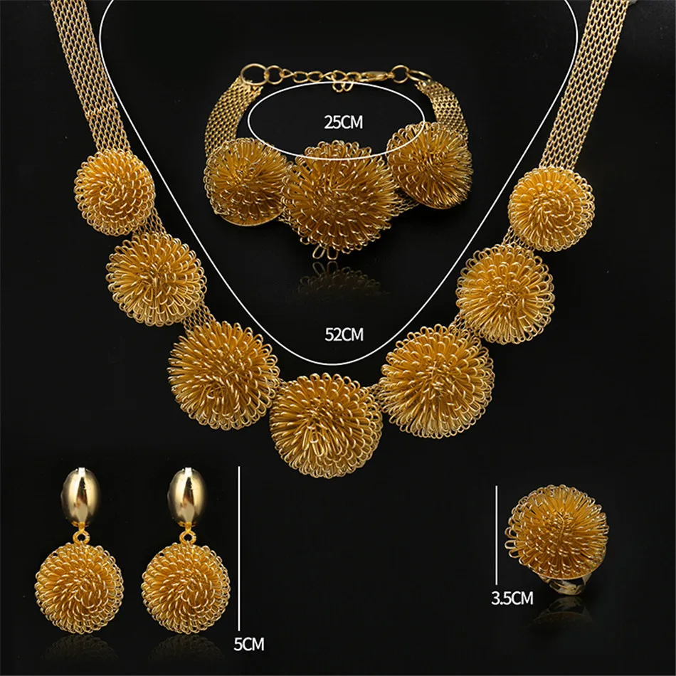 

Fani fashion African Jewelry Set Wholesale 2020 Dubai Gold-color designer Jewelry Set Wholesale nigerian bead bridal Jewelry Set