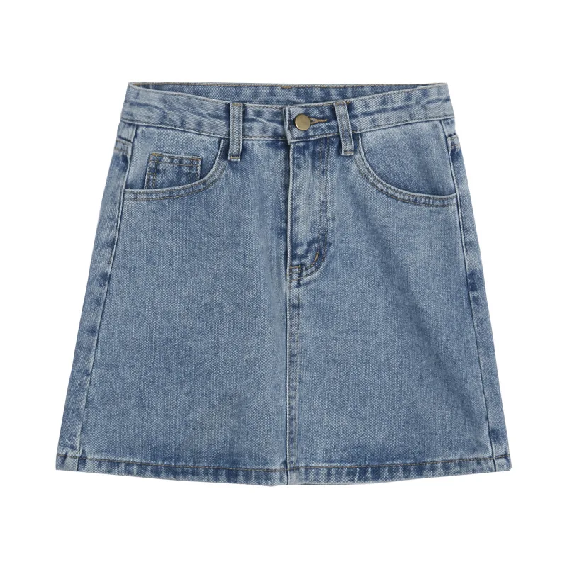 

Women's High Waist Denim Skirt Women's 2020 Spring and Summer Korean Casual Short Skirt Slim Mini Skirt Casual A-line Skirt