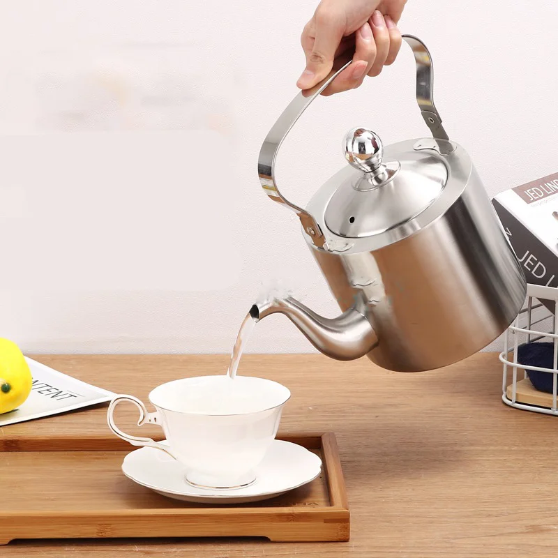 

Stainless Steel Kettle Thickened Straight Body Pot Multi-function Teapot with Filter Gas Induction Cooker Universal Kettle