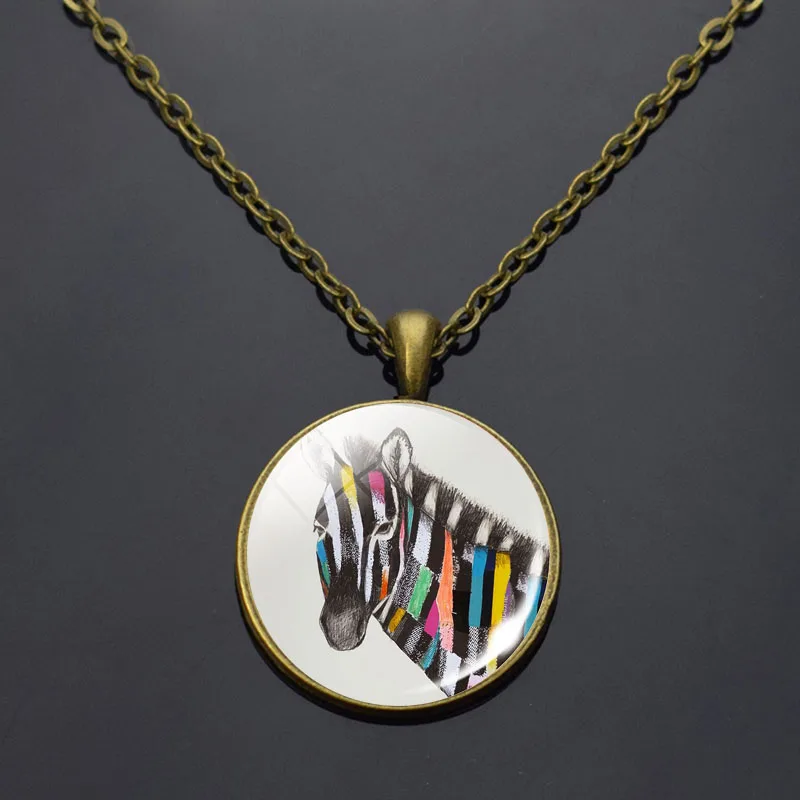 Ожерелье женское длинное с подвеской чокер в стиле бохо акварелью картиной