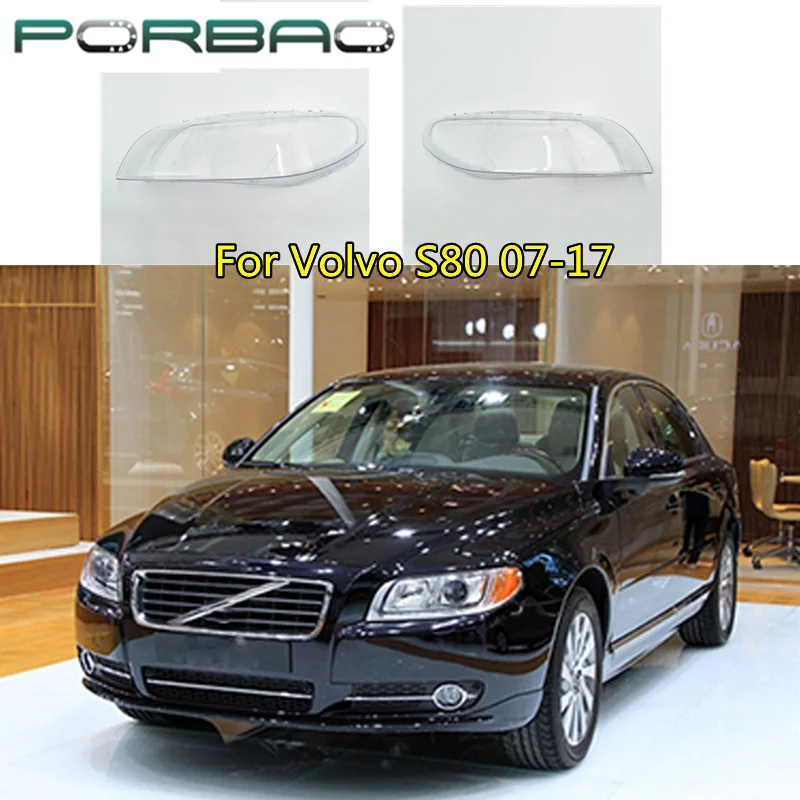 

Headlight Lens Cover For VOLVO S80 2007-2017 Headlamp Clear Auto Shell Cover Replacement DIY