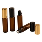 Флакон из янтарного стекла, рулон 20 шт.лот, 1 мл, 2 мл, 3 мл, 5 мл, 10 мл, флакон с металлическим шариком для эфирного масла, коричневые флаконы для духов