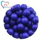 Teeny зубья 100 шт темно-синие силиконовые круглые бусины 9-19 мм DIY соска цепь подарок для новорожденных Круглый Силиконовый Прорезыватель для зубов из бусин для ожерелья