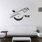 Креативная Настенная Наклейка большого размера для музыкальной гитары, украшение для комнаты, спальни, фотообои