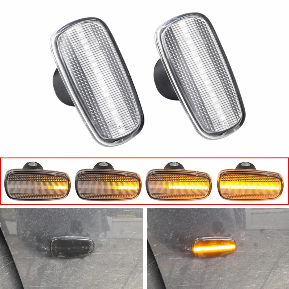 

For Toyota Land Cruiser Prius Kluger Wish Altezza Isis Lexus IS 200 300 LED Dynamic Side Marker Light Turn Signal Blinker Lamps