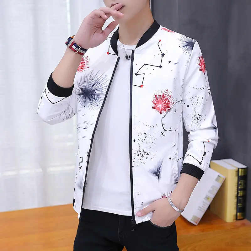 Ветровка мужская с капюшоном модная повседневная куртка тонкая верхняя одежда