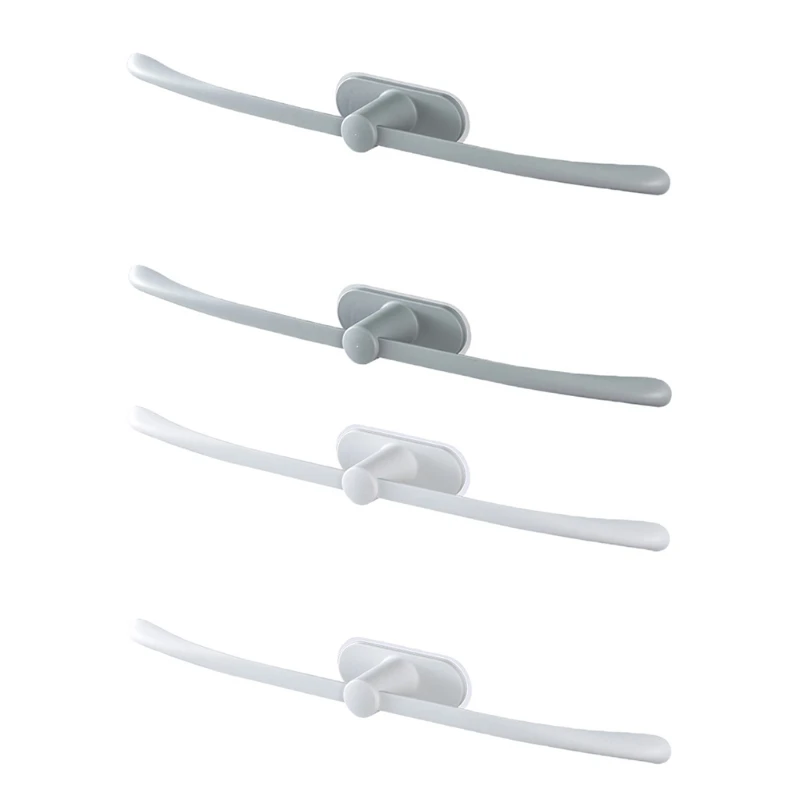 

517A 2 Pcs Wall Mounted Towel Rack without Drilling for Hangers Laundry Kitchen