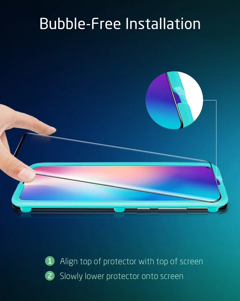 

ESR Tempered Glass for Xiaomi 10/10 Pro Anti Bluy-Ray Glass Soft TPU Explosion Proof Film Full Cover Screen Protective for Mi10
