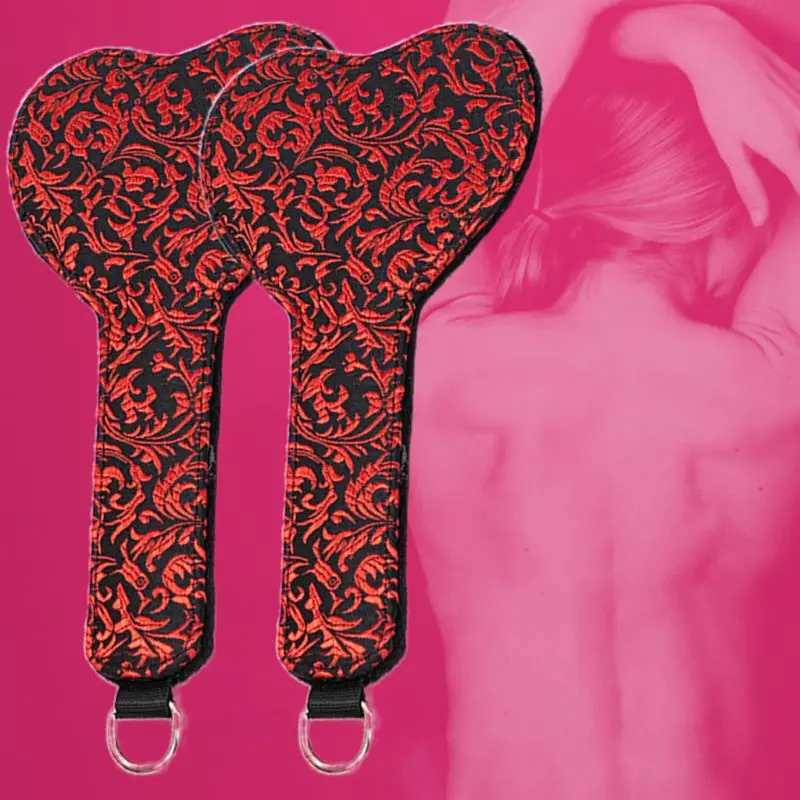 SM искусственная кожа сердце цветочное кружево весло флирт секс игрушки K1MD| |