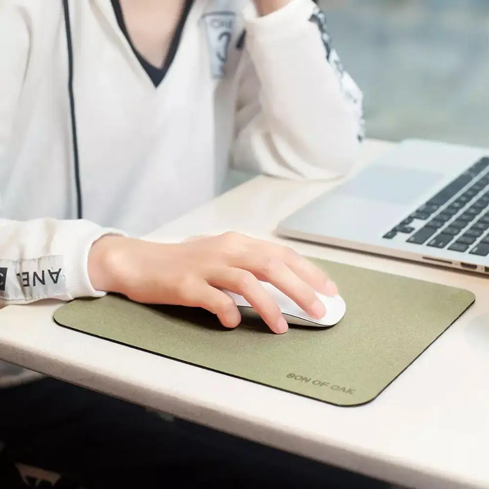 Коврик для мыши Youpin из натурального дуба освежающий приятный кожи Гладкая поверхность нескользящий