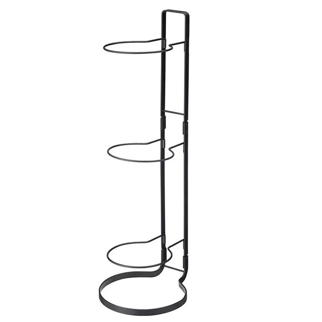 Стойка для хранения баскетбольных мячей из черного металла |