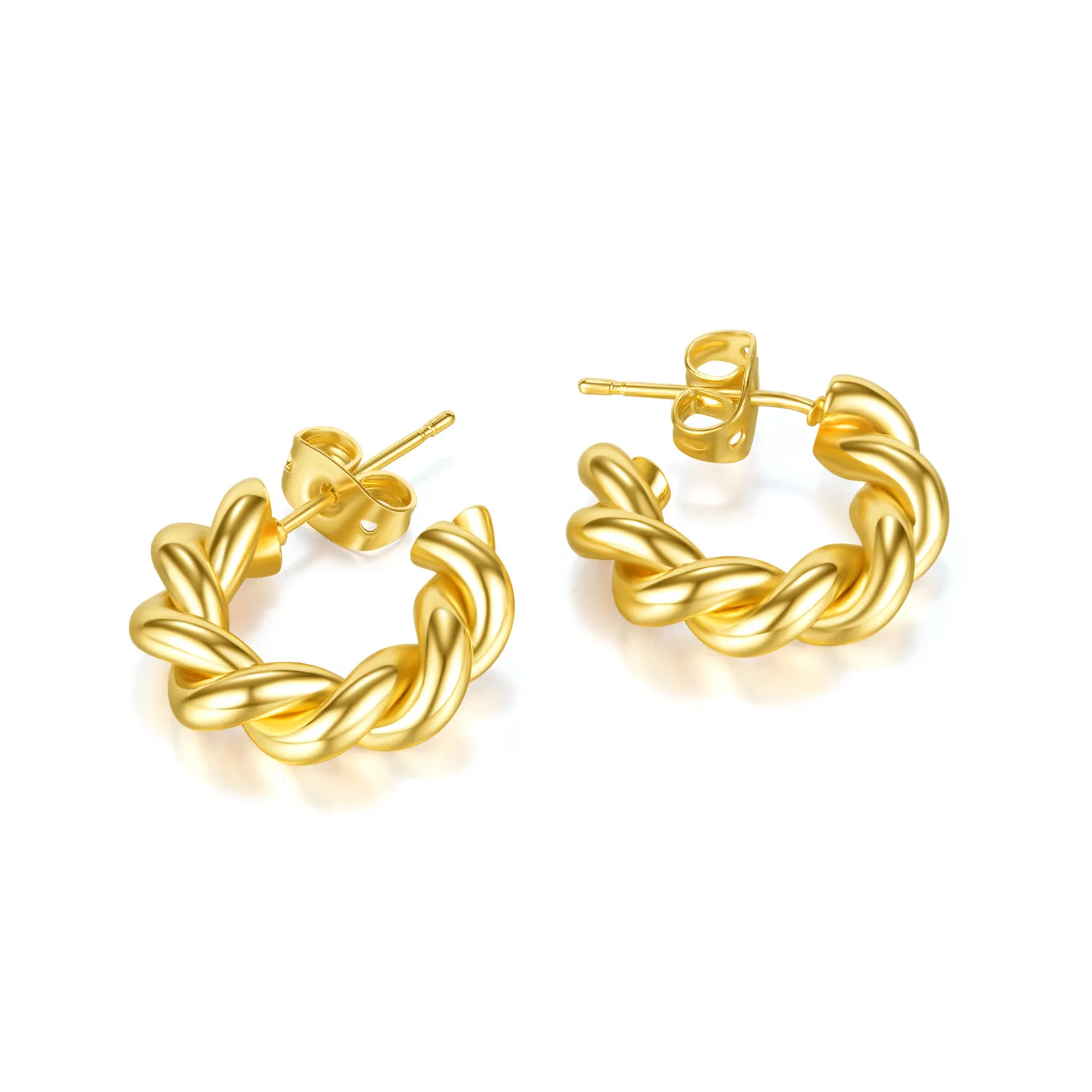 

Простые тонкие золотые серьги Hemiston, европейские романтические ювелирные изделия, подарок для женщин TF