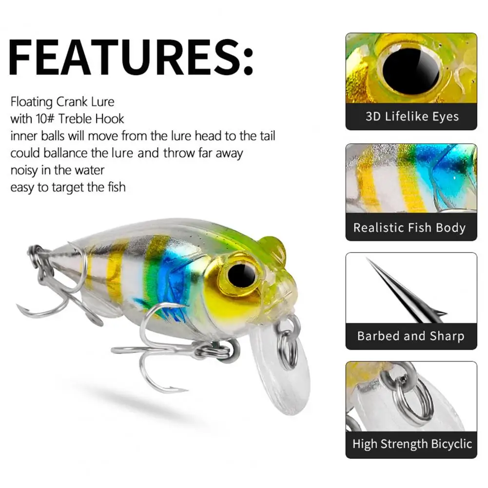 

5 шт., жесткая рыболовная приманка, 4,5 см, 5,5 г