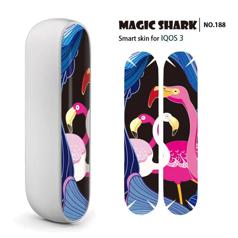 Magic Shark Stereo Army Flamingo Zebra Snake Marvel Super Heros Sticker Case for IQOS 3 Wrap Film 3.0 182-197 | Мобильные телефоны