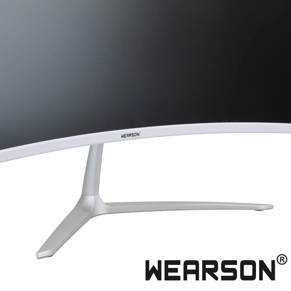 Wearson 23,8 дюймов ультра тонкий Flexural 7 мм изогнутый широкоформатный ЖК-монитор для игр HDMI VGA вход 2 мс ответ WS238H
