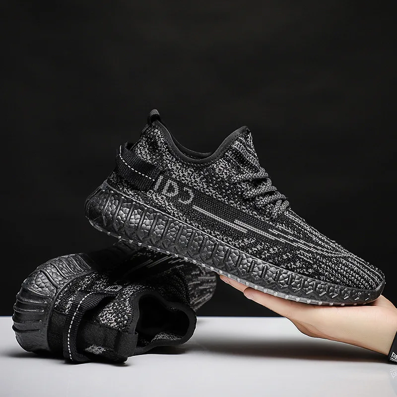 Новые стильные тканые мужские кроссовки для весны и осени дышащие резиновые