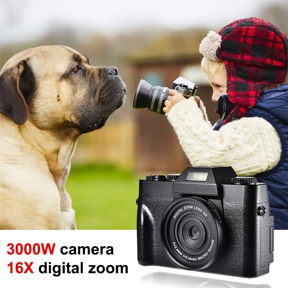 Цифровая камера HD ips экран видео 30.0MP портативный 16x дети цифровой зум фото