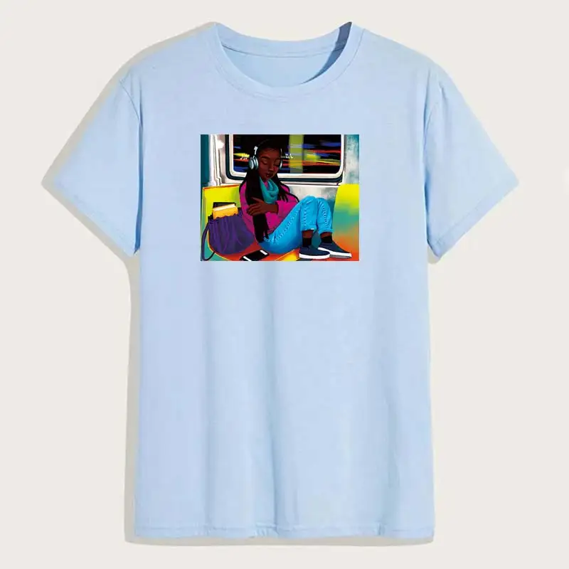 Girl Applique Listen Music Thermal Press Vinyl A-Level Washable Diy Hoodies Tops Custom Patch T-Shirt Dresses Stickers | Дом и сад