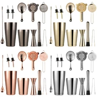 11pcs stainless steel cocktail shaker bar strainer double jigger muddler spoon wine accessories bar accessories home