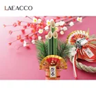 Laeacco розовые красные весенние праздники нового года японские Цветочные плакаты баннер Фотостудия