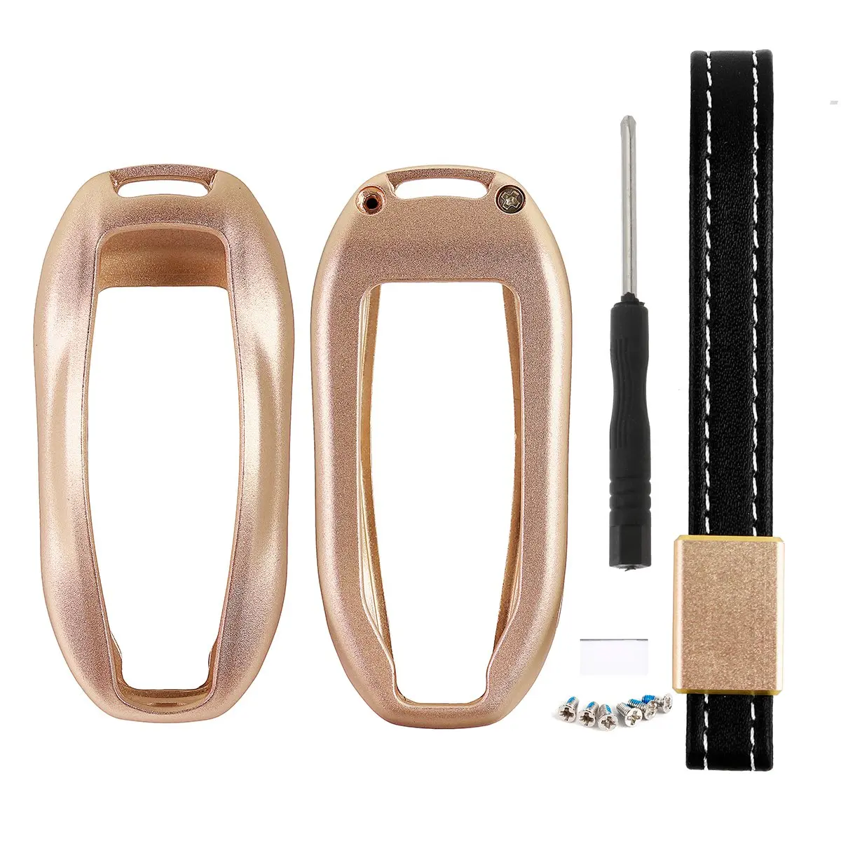 1 шт. ключа автомобиля чехол Крышка с поясом Алюминий сплав оболочки сумка для