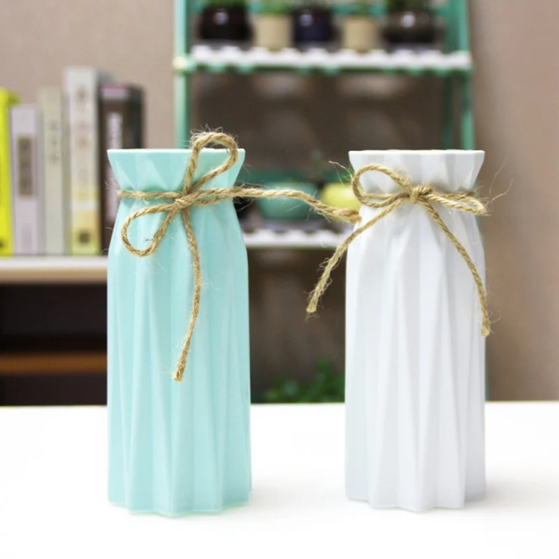 Пластиковая ваза имитация керамики цветочная корзина Цветочная для украшения