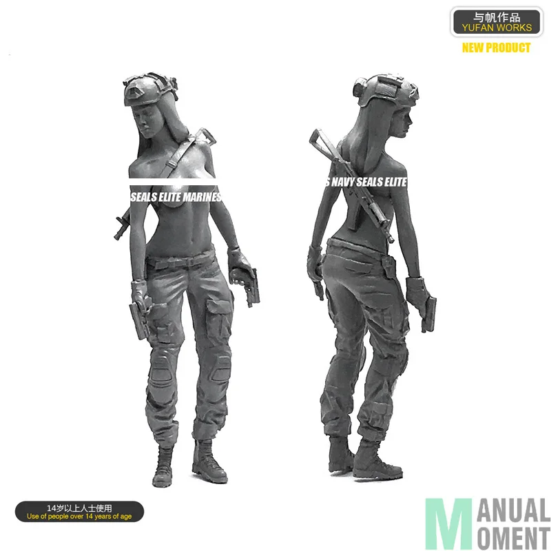 Миниатюрный 1/35 США темно синий Коммандо женский солдат индивидуальный Солдат