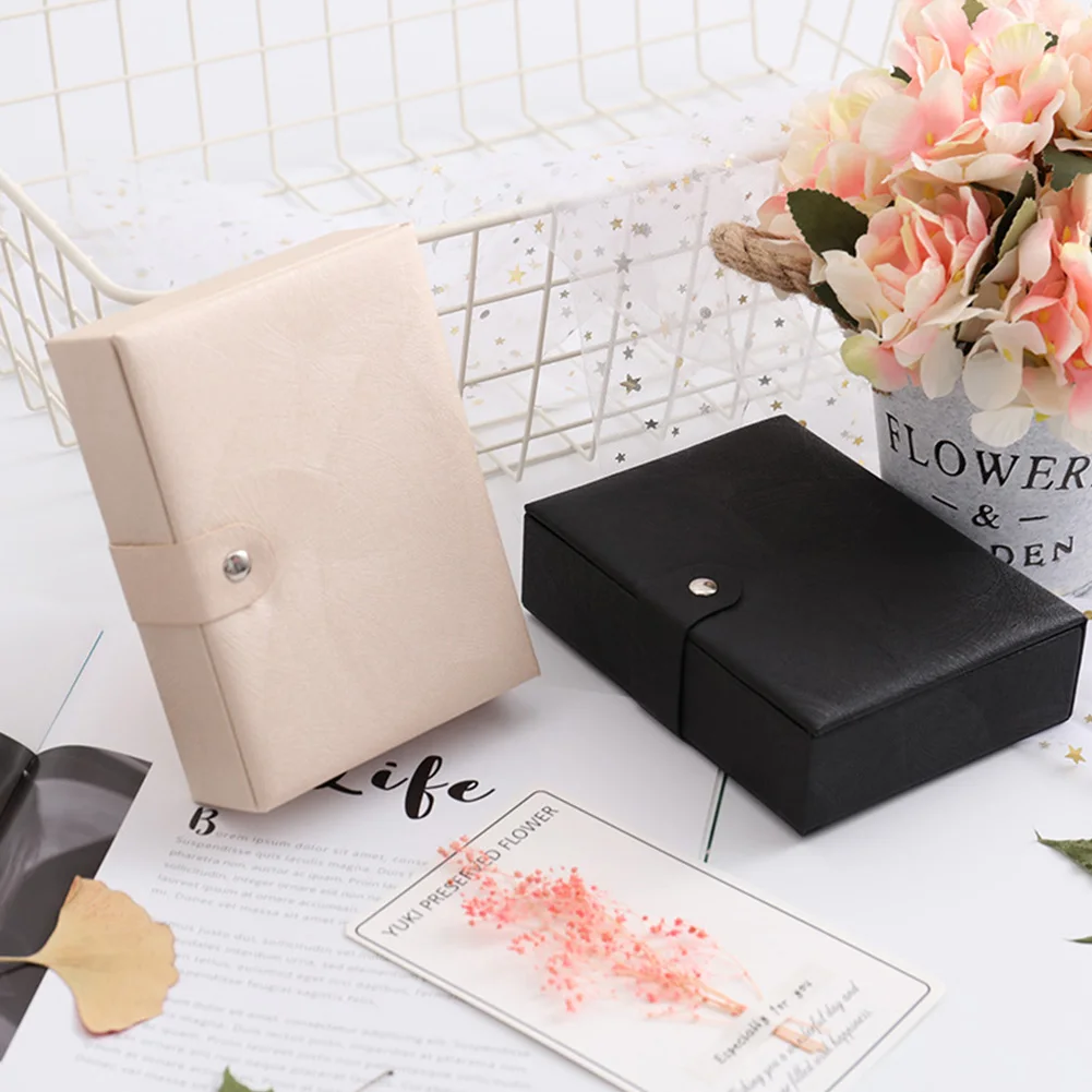 

Jewelry Case Magnetic Buckle Display Organizer Wear Resistant Gift Multifunctional Portable Storage Box PU Leather Compartment