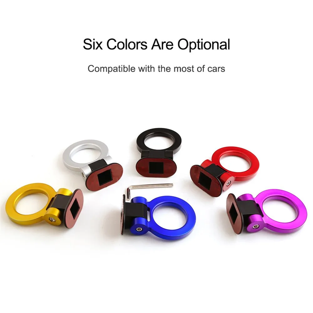 Car universal simulation decorative trailer hook and loop analog paste ring car stickers Racing Vehicle Towing Hook | Автомобили и