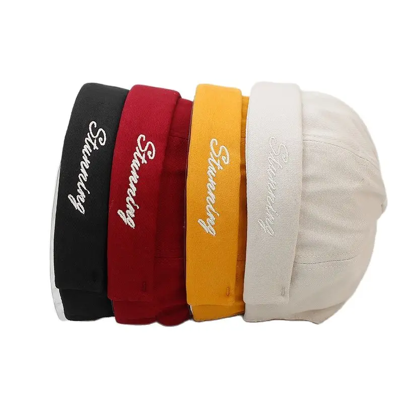 

Hot Sale New Beanies Street Retro Revers Melon Cap Hip Hop Brimless Landlord Hat Men Women All-match Rogue Hat Fashion