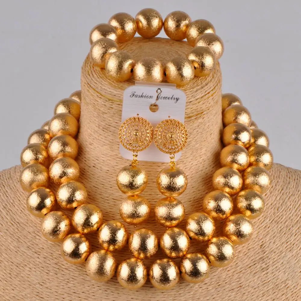 В моде KC позолоченный костюм ожерелье Африканский набор нигерийский Свадебный